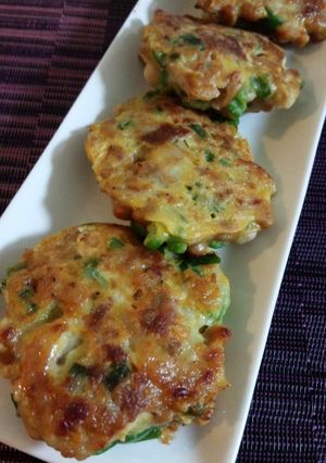 豚こまと納豆の落とし焼き-レシピのメイン写真