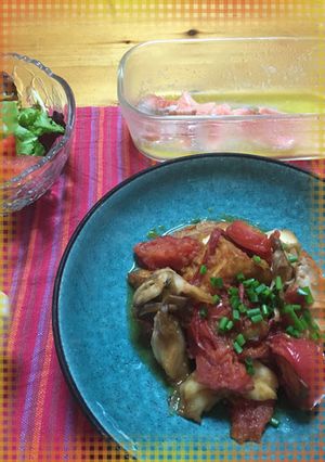 厚揚げとトマトの生姜焼き-レシピのメイン写真