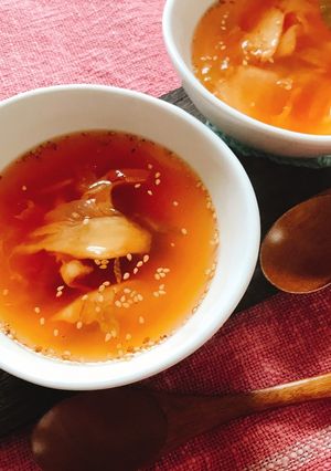 【キムチで即席 あったかスープ】-レシピのメイン写真