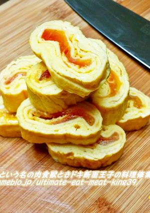 食材1つ☆にんにく醤油卵黄漬け玉子焼き❤-レシピのメイン写真