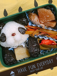 サツマイモ抱えたパンダちゃん弁当-レシピのメイン写真