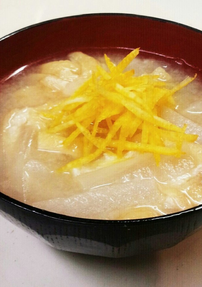 柚子香る☆大根と油揚げのお味噌汁-レシピのメイン写真