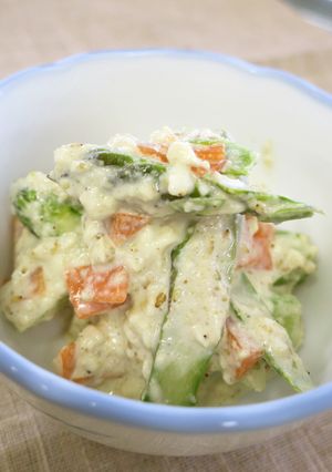 アスパラうまうま豆腐マヨネーズｂｙ草津市-レシピのメイン写真