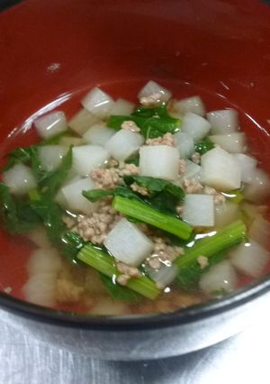 かぶとひき肉のすまし汁【ＪＡ福岡市】-レシピのメイン写真
