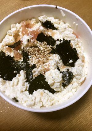 ご飯やないぞ。豆腐の海苔タラどんぶり-レシピのメイン写真