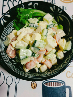長芋簡単サラダ(山芋)-レシピのメイン写真