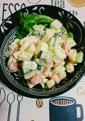 長芋簡単サラダ(山芋)-レシピのメイン写真