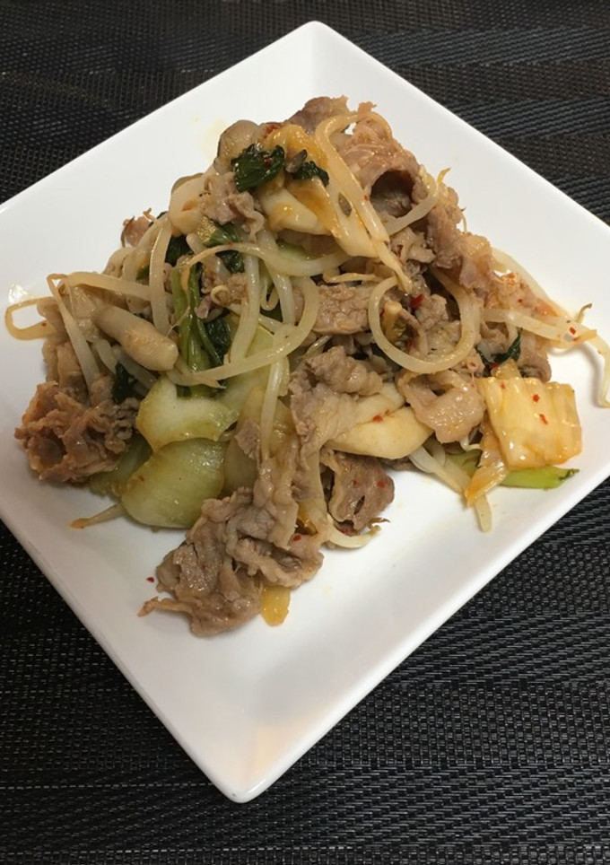 牛肉とキムチの野菜炒め♪-レシピのメイン写真