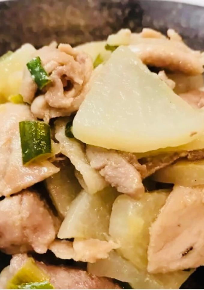手際良し簡単豚こま切肉と大根オイマヨ炒め-レシピのメイン写真