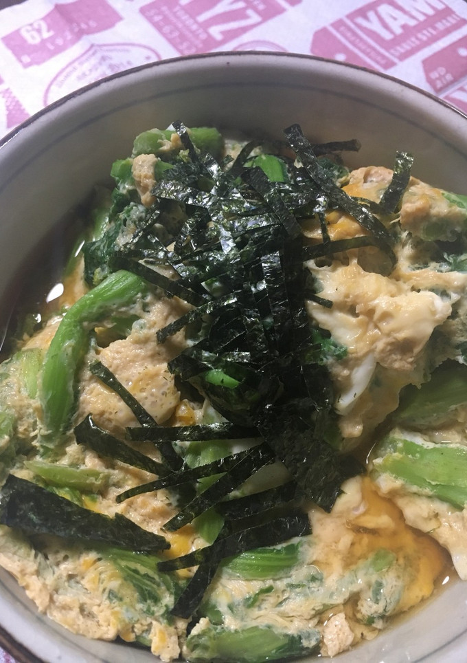 麺つゆで簡単！菜ばなの卵とじ！！-レシピのメイン写真