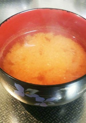 ふわっと『すりおろし人参の味噌汁』♪-レシピのメイン写真