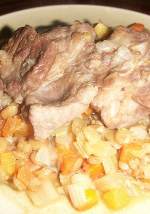 塩豚とレンズマメの煮込み-レシピのメイン写真