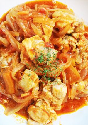 ごろごろ鶏肉と野菜のトマト煮✨-レシピのメイン写真