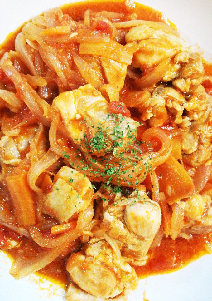 ごろごろ鶏肉と野菜のトマト煮✨-レシピのメイン写真