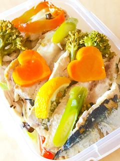 秋刀魚と野菜の柚子香り蒸し-レシピのメイン写真