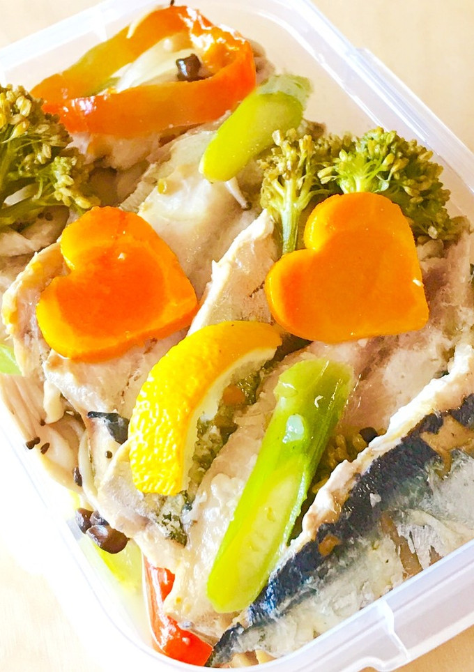 秋刀魚と野菜の柚子香り蒸し-レシピのメイン写真