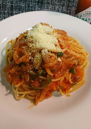 フレッシュなトマトナポリタン-レシピのメイン写真