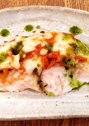 白身魚のピザ焼き☆オーロラソース-レシピのメイン写真