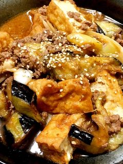 とろとろ茄子と厚揚げの甘辛炒め煮-レシピのメイン写真