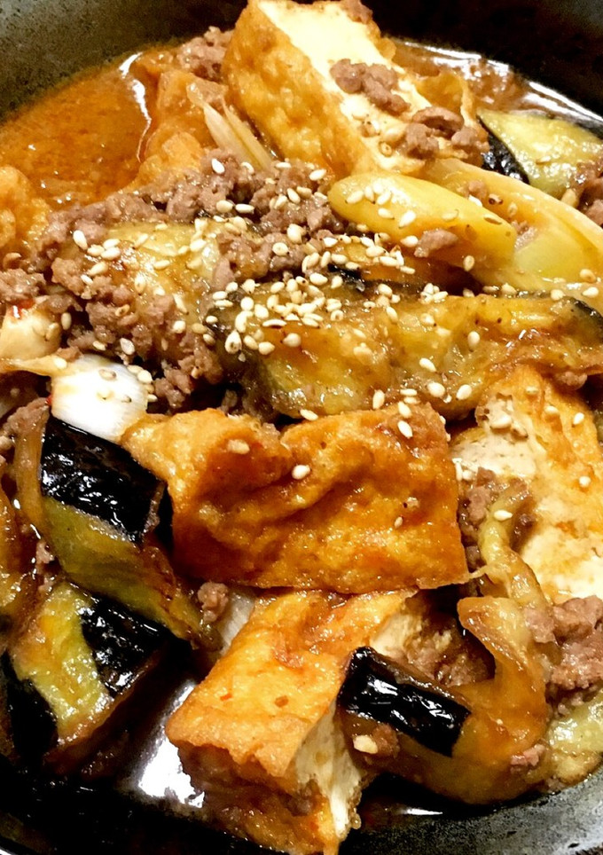 とろとろ茄子と厚揚げの甘辛炒め煮-レシピのメイン写真