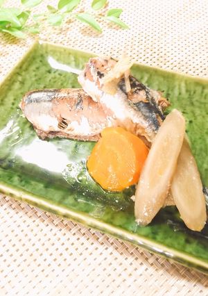 圧力鍋で秋刀魚と根菜の煮物-レシピのメイン写真