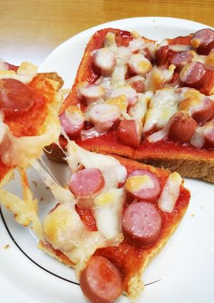 簡単朝ごはん！美味しいピザパン\♡/-レシピのメイン写真