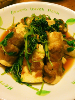 豆腐の肉巻 豆苗添え-レシピのメイン写真