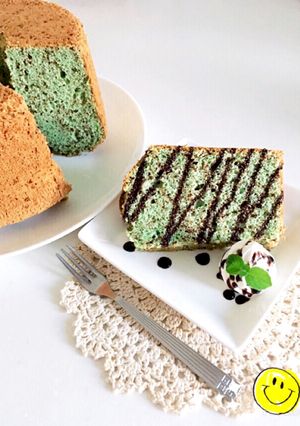 爽快♪チョコミント☆シフォンケーキ-レシピのメイン写真