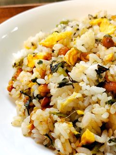 なめこがシャキシャキ!なめこと漬物の炒飯-レシピのメイン写真