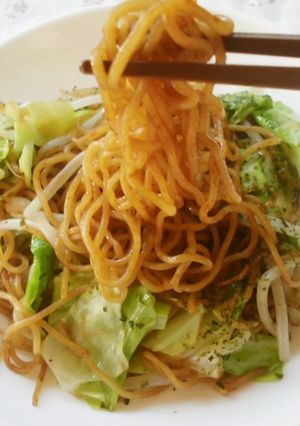 お肉無し！キャベツともやしの焼きそば♪-レシピのメイン写真