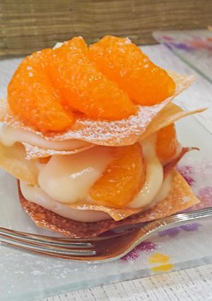 シュウマイ皮で ミルフィーユ☆レモン風味-レシピのメイン写真