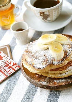 ふわとろ♡ゴロッと果肉のバナナパンケーキ-レシピのメイン写真
