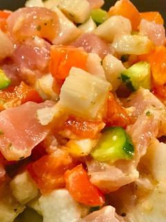 混ぜるだけ☆マグロと長芋とトマトのサラダ-レシピのメイン写真