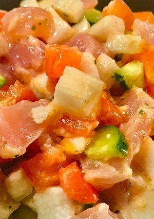 混ぜるだけ☆マグロと長芋とトマトのサラダ-レシピのメイン写真