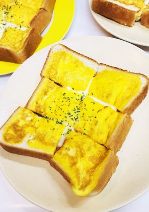 お洒落な*ハムチーズの卵ホットサンド-レシピのメイン写真