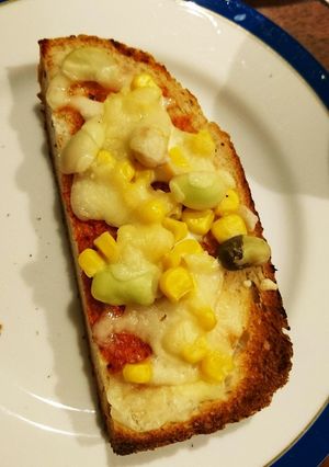 枝豆とコーンのピザトースト-レシピのメイン写真