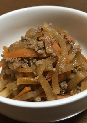 挽肉と大根のきんぴら♪-レシピのメイン写真