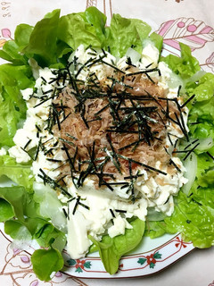 美味☆豆腐と玉ねぎとレタスのサラダ-レシピのメイン写真