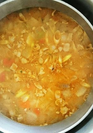 鍋にこびりついたカレーを利用した豚汁-レシピのメイン写真