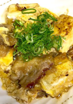 簡単な豆腐豚肉の卵とじ-レシピのメイン写真