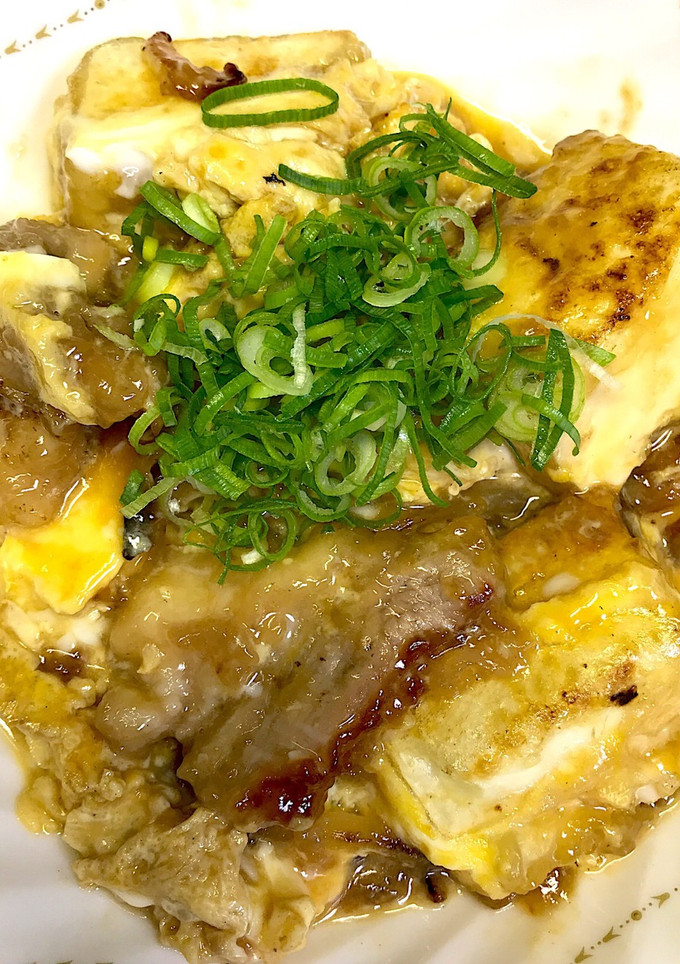 簡単な豆腐豚肉の卵とじ-レシピのメイン写真
