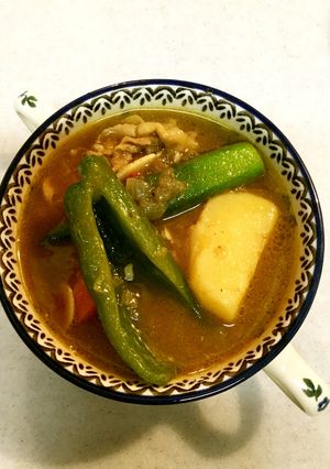 納豆オクラスープカレー-レシピのメイン写真