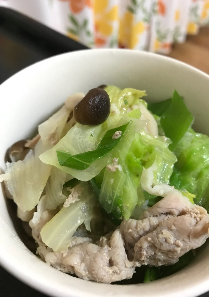 豚肉とレタスとネギの サッと煮-レシピのメイン写真