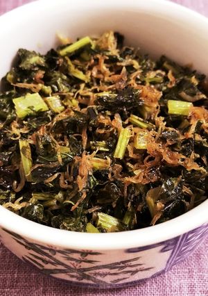 ご飯に合う♪大根の葉とシラスの甘辛炒め-レシピのメイン写真