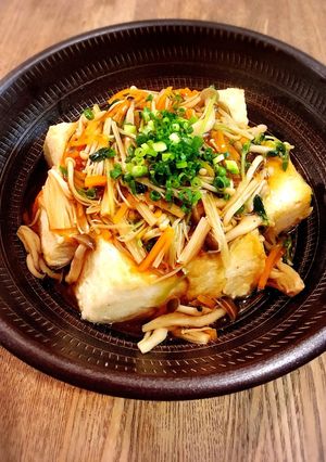 揚げ豆腐のきのこあんかけ-レシピのメイン写真