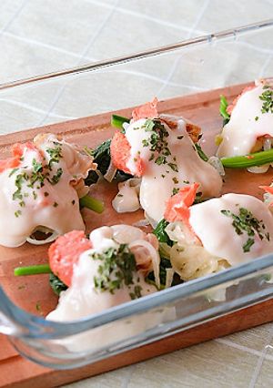 魚介と野菜のホワイトソースがけ♪-レシピのメイン写真