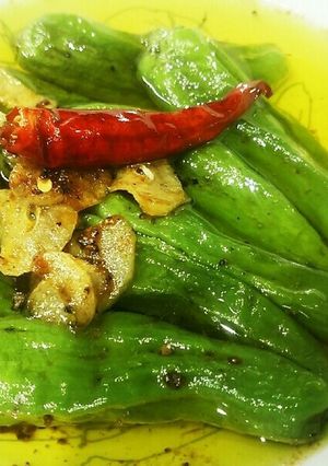 シシトウのアヒージョ　醤油の隠し味♪-レシピのメイン写真