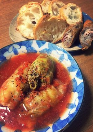 レンコン入りロールキャベツ-レシピのメイン写真