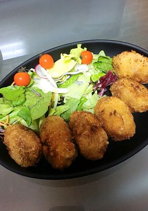 お弁当用ミニハンバーグリメイクメンチカツ-レシピのメイン写真