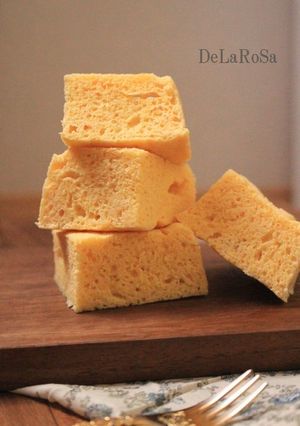 低糖質・ノンオイル✿レンジで卵蒸しパン　-レシピのメイン写真